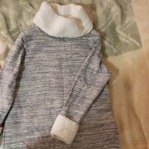 New Gray Cowl Neck Sweater
